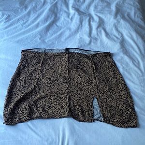 Reformation leopard skirt